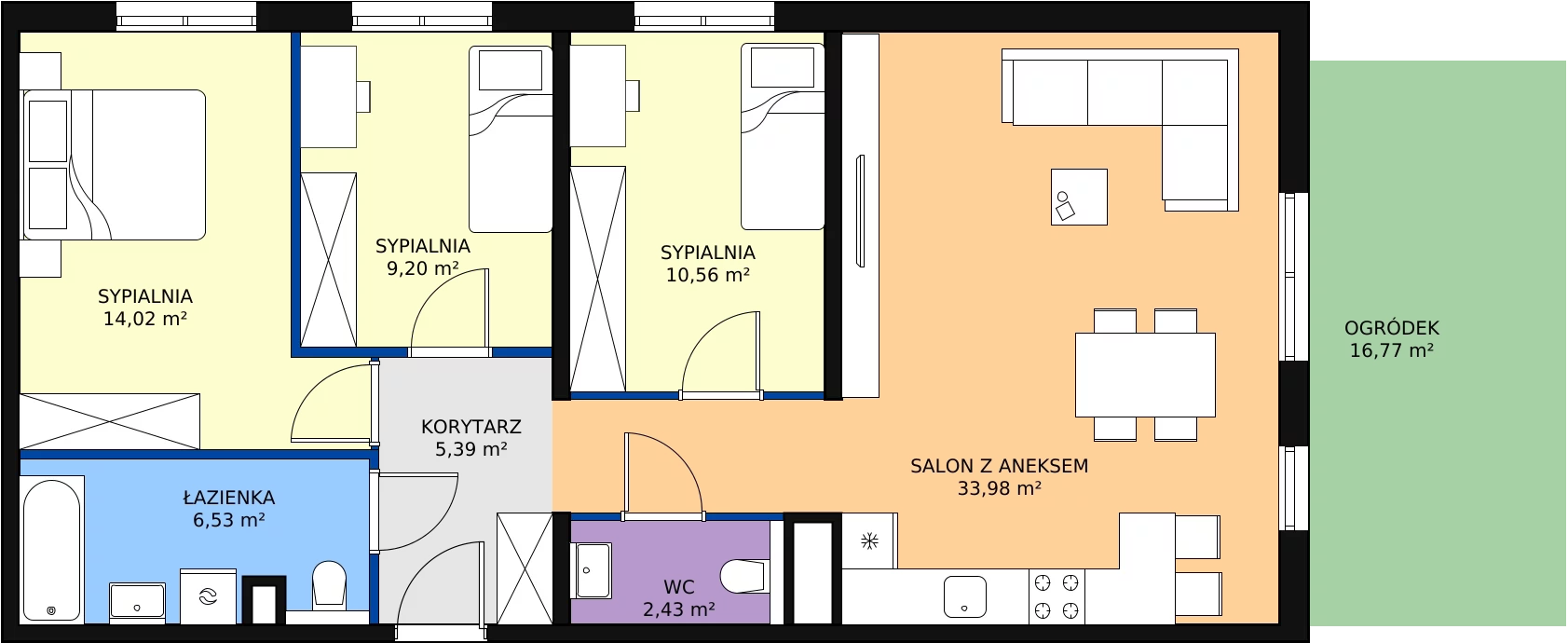 Zalety mieszkania 82.28 m², mieszkanie A0.16