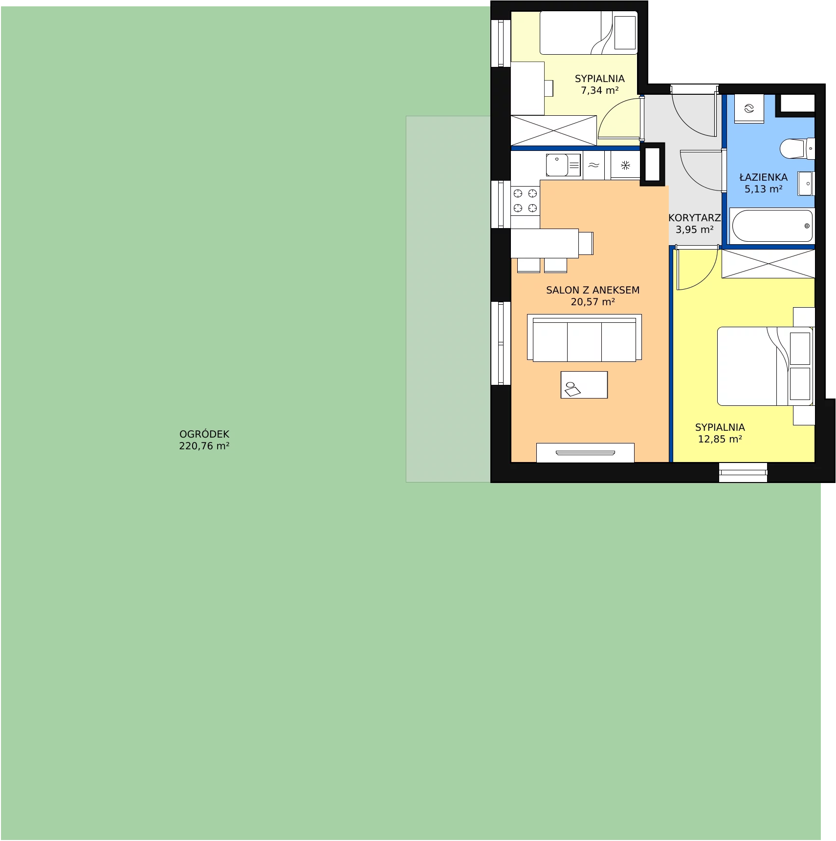 Zalety mieszkania 92.53 m², A.05-06
