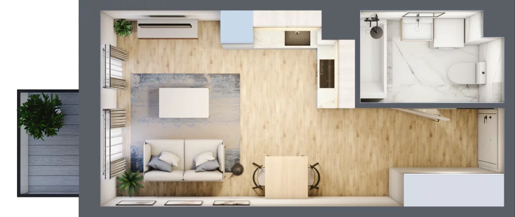 1 pokój, mieszkanie 25,24 m², piętro 1, oferta nr mieszkanie 126, Mikusińskiego 25, Katowice, Wełnowiec-Józefowiec, Wełnowiec, ul. Jana Mikusińskiego 25