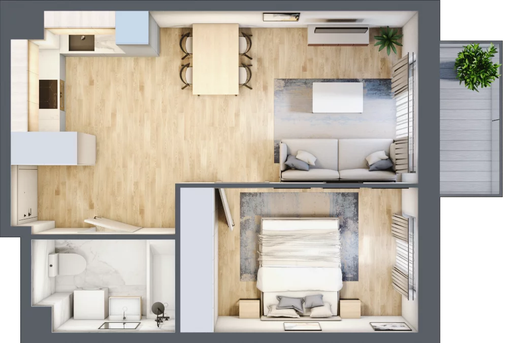 2 pokoje, mieszkanie 40,45 m², piętro 1, oferta nr mieszkanie 20, Mikusińskiego 25, Katowice, Wełnowiec-Józefowiec, Wełnowiec, ul. Jana Mikusińskiego 25