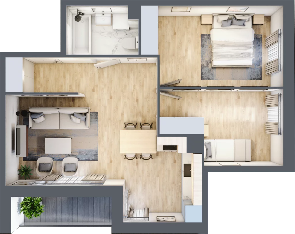 3 pokoje, mieszkanie 57,60 m², piętro 2, oferta nr mieszkanie 39, Mikusińskiego 25, Katowice, Wełnowiec-Józefowiec, Wełnowiec, ul. Jana Mikusińskiego 25