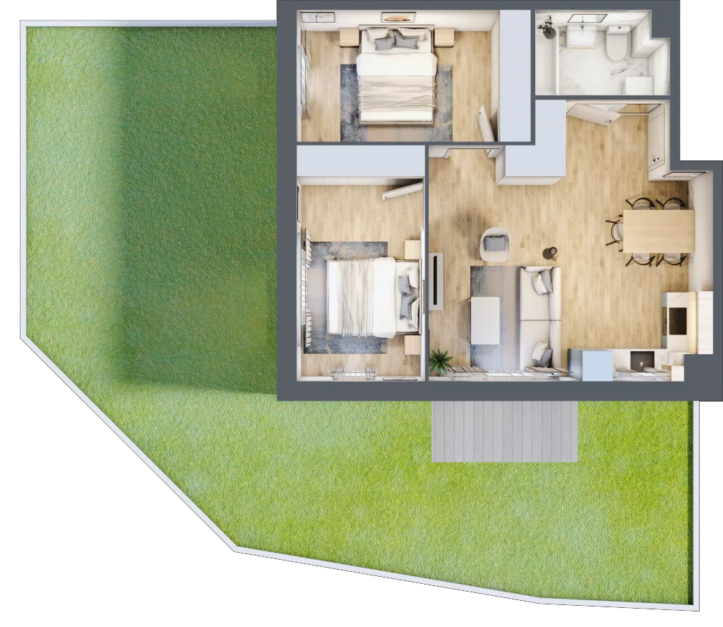 3 pokoje, mieszkanie 55,76 m², parter, oferta nr mieszkanie 114, Mikusińskiego 25, Katowice, Wełnowiec-Józefowiec, Wełnowiec, ul. Jana Mikusińskiego 25