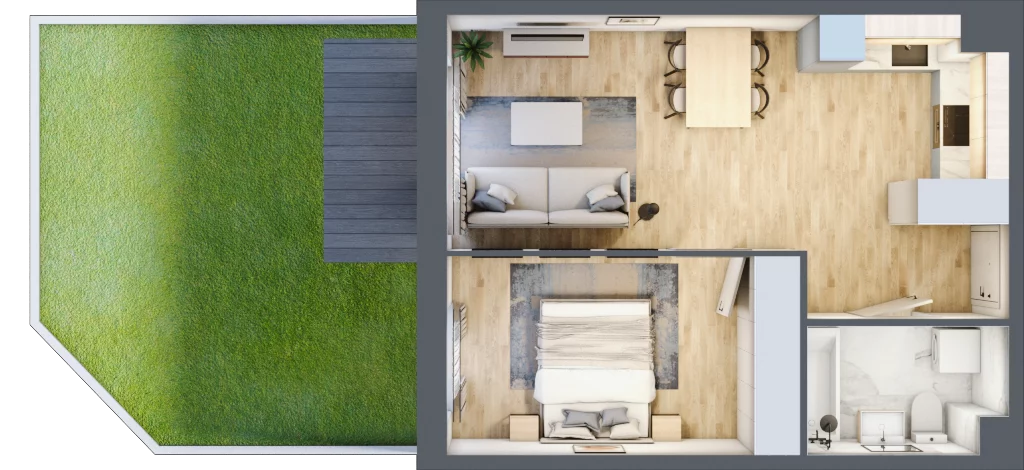 2 pokoje, mieszkanie 41,13 m², parter, oferta nr mieszkanie 116, Mikusińskiego 25, Katowice, Wełnowiec-Józefowiec, Wełnowiec, ul. Jana Mikusińskiego 25