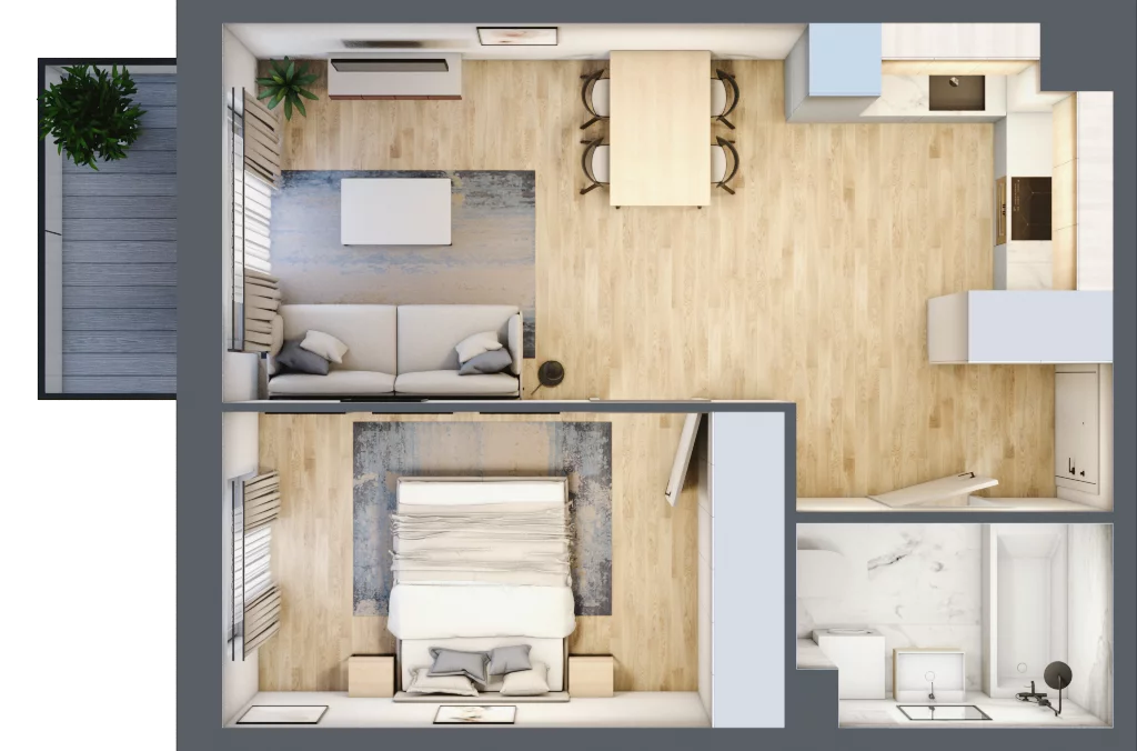 2 pokoje, mieszkanie 41,12 m², piętro 1, oferta nr mieszkanie 16, Mikusińskiego 25, Katowice, Wełnowiec-Józefowiec, Wełnowiec, ul. Jana Mikusińskiego 25