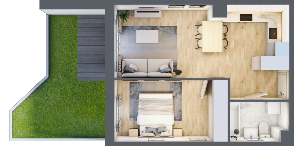 2 pokoje, mieszkanie 41,08 m², parter, oferta nr mieszkanie 69, Mikusińskiego 25, Katowice, Wełnowiec-Józefowiec, Wełnowiec, ul. Jana Mikusińskiego 25