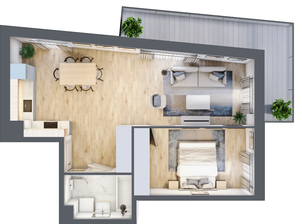 2 pokoje, mieszkanie 50,25 m², piętro 1, oferta nr mieszkanie 119, Mikusińskiego 25, Katowice, Wełnowiec-Józefowiec, Wełnowiec, ul. Jana Mikusińskiego 25
