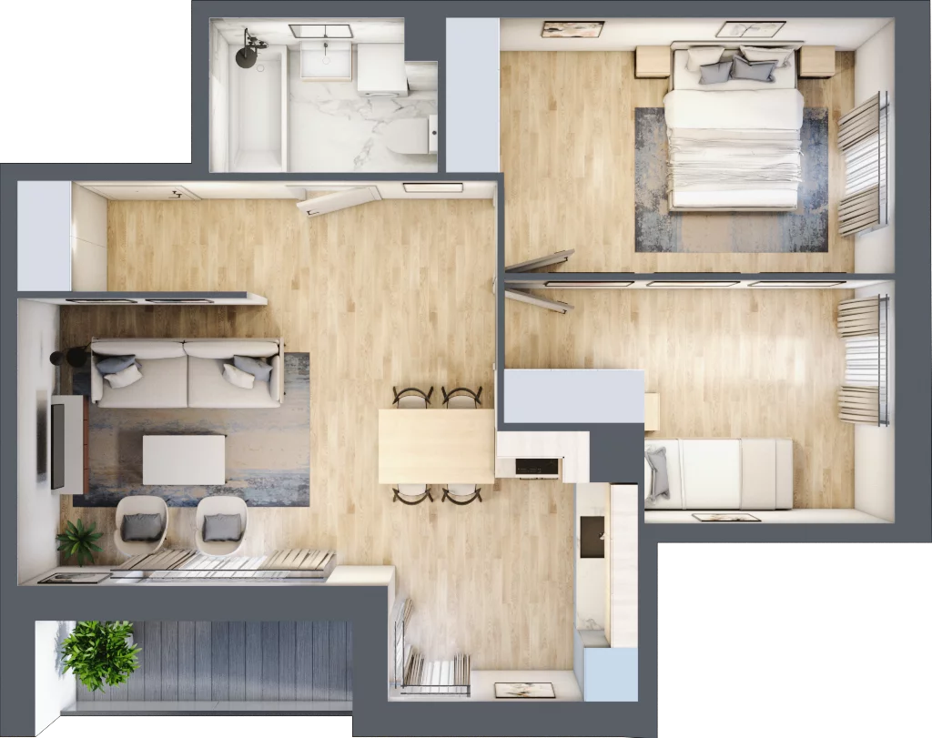 3 pokoje, mieszkanie 57,60 m², piętro 4, oferta nr mieszkanie 67, Mikusińskiego 25, Katowice, Wełnowiec-Józefowiec, Wełnowiec, ul. Jana Mikusińskiego 25