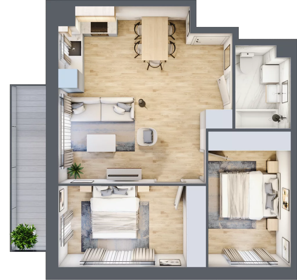 3 pokoje, mieszkanie 55,12 m², piętro 1, oferta nr mieszkanie 124, Mikusińskiego 25, Katowice, Wełnowiec-Józefowiec, Wełnowiec, ul. Jana Mikusińskiego 25