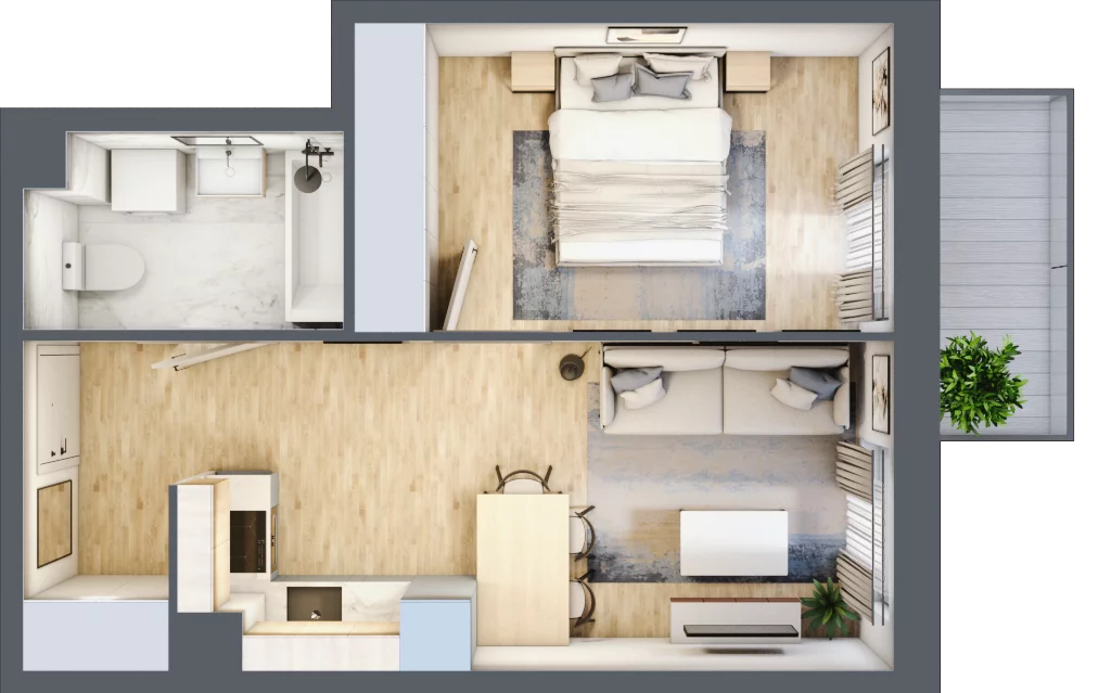 2 pokoje, mieszkanie 36,30 m², piętro 2, oferta nr mieszkanie 131, Mikusińskiego 25, Katowice, Wełnowiec-Józefowiec, Wełnowiec, ul. Jana Mikusińskiego 25