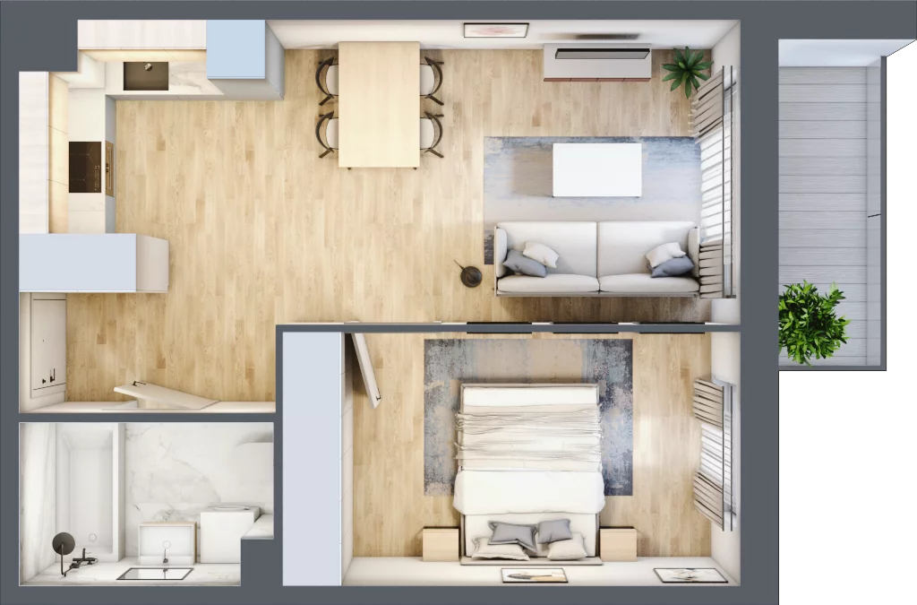 2 pokoje, mieszkanie 41,12 m², piętro 3, oferta nr mieszkanie 99, Mikusińskiego 25, Katowice, Wełnowiec-Józefowiec, Wełnowiec, ul. Jana Mikusińskiego 25