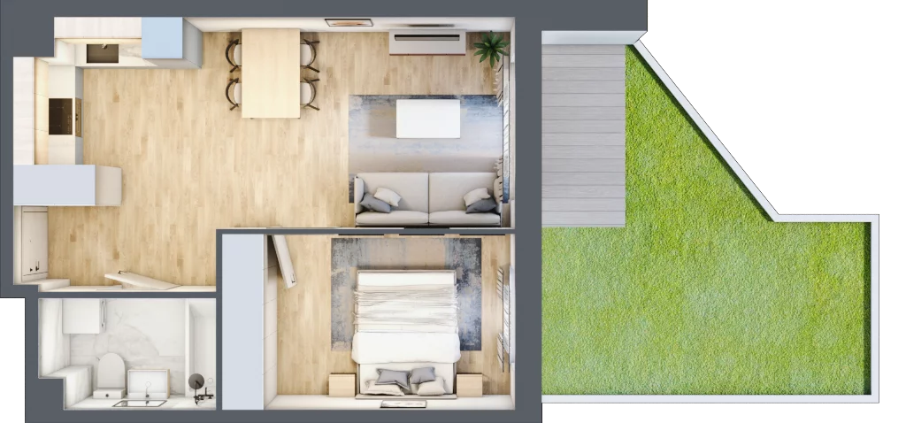 2 pokoje, mieszkanie 40,41 m², parter, oferta nr mieszkanie 12, Mikusińskiego 25, Katowice, Wełnowiec-Józefowiec, Wełnowiec, ul. Jana Mikusińskiego 25