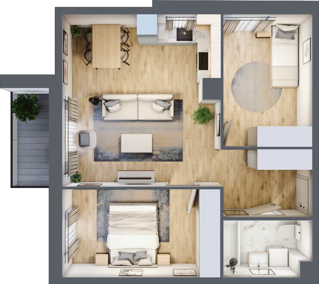 3 pokoje, mieszkanie 55,08 m², piętro 2, oferta nr mieszkanie 85, Mikusińskiego 25, Katowice, Wełnowiec-Józefowiec, Wełnowiec, ul. Jana Mikusińskiego 25