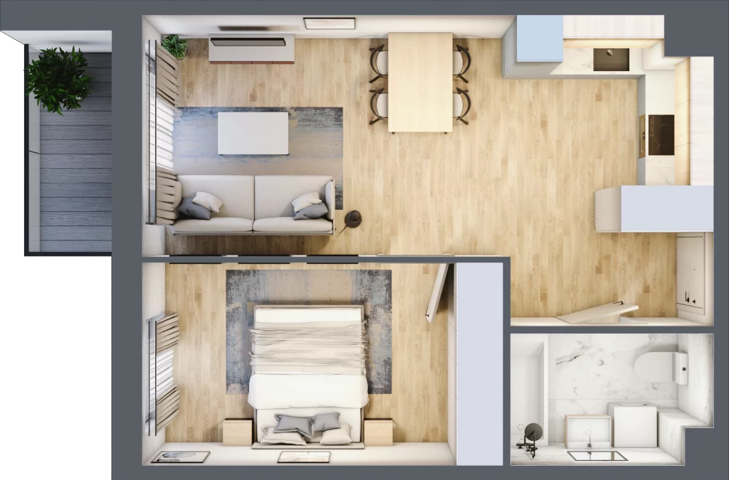 2 pokoje, mieszkanie 41,12 m², piętro 1, oferta nr mieszkanie 128, Mikusińskiego 25, Katowice, Wełnowiec-Józefowiec, Wełnowiec, ul. Jana Mikusińskiego 25
