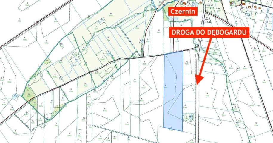 Działka 64 500,00 m², oferta nr , 24411, Czernin, Czernin