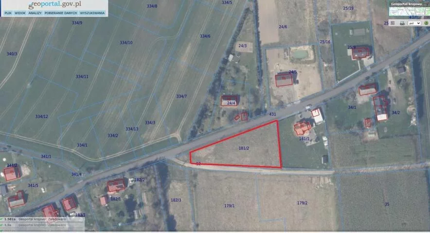 Działka 2 692,00 m², oferta nr , 24510, Czernin, Czernin