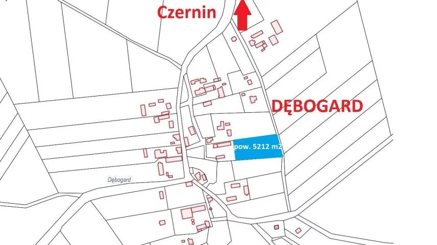 Działka 5 212,00 m², Dębogard, Sprzedaż