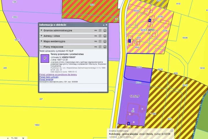 Działka 4 015,00 m², Obroty, Sprzedaż