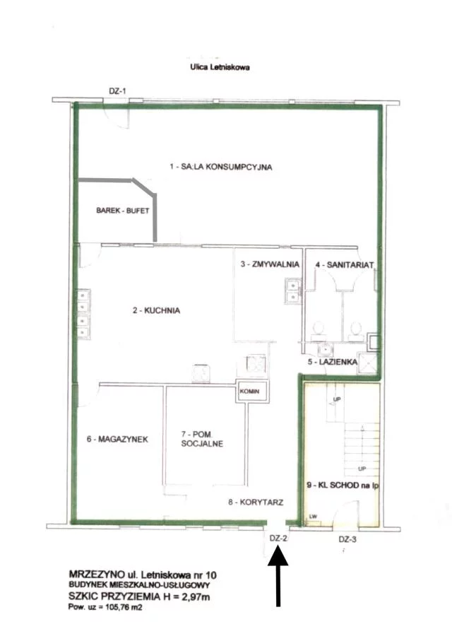 Lokal użytkowy 98,60 m², oferta nr , 24325, Mrzeżyno, Letniskowa