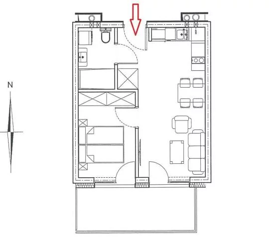 2 pokoje, apartament 34,84 m², piętro 2, oferta nr , 23668, Kołobrzeg, Kołłątaja