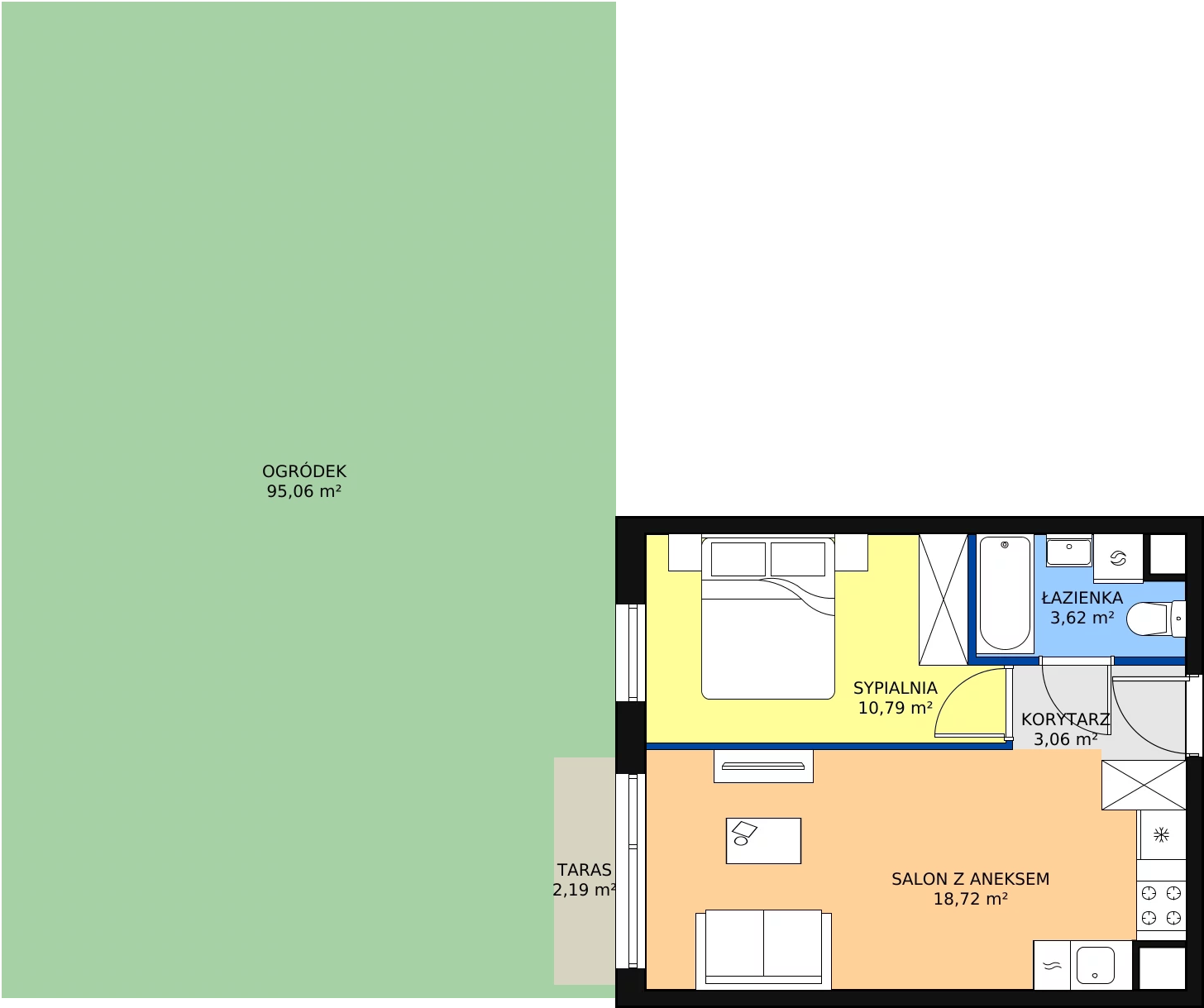 Zalety mieszkania 36.19 m², SU3/A/0/8