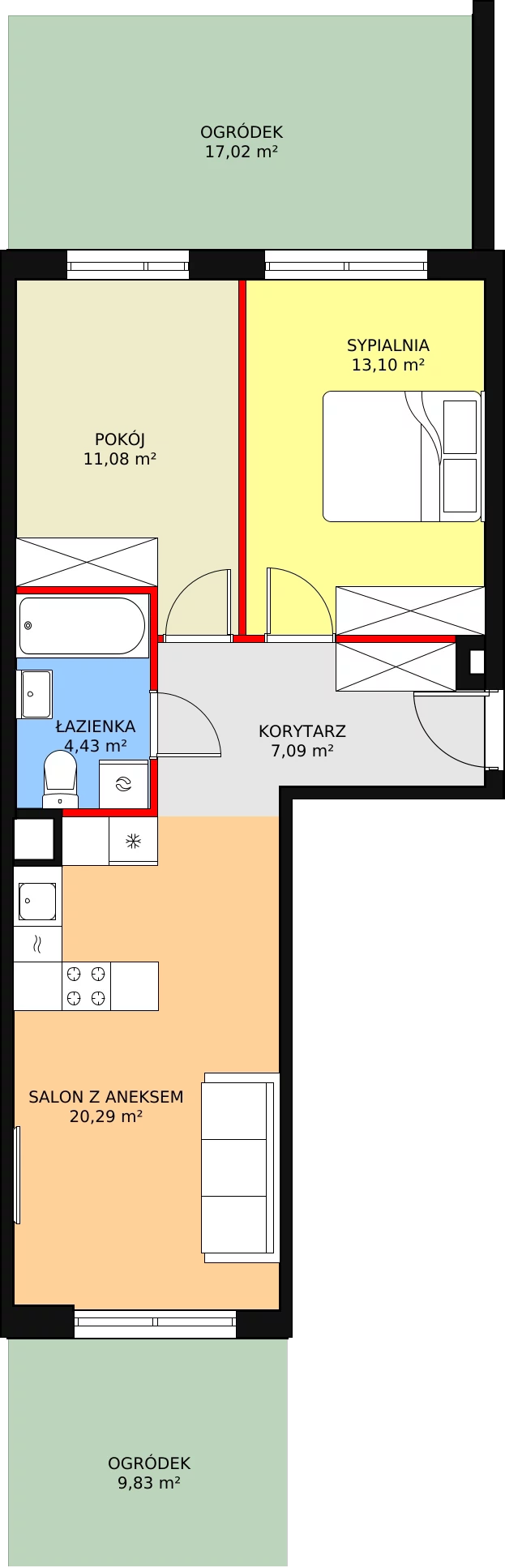 Mieszkanie 55,99 m², parter, oferta nr PP/2/G/0/11, Praga Piano, Warszawa, Praga Południe, Kamionek, ul. Podskarbińska