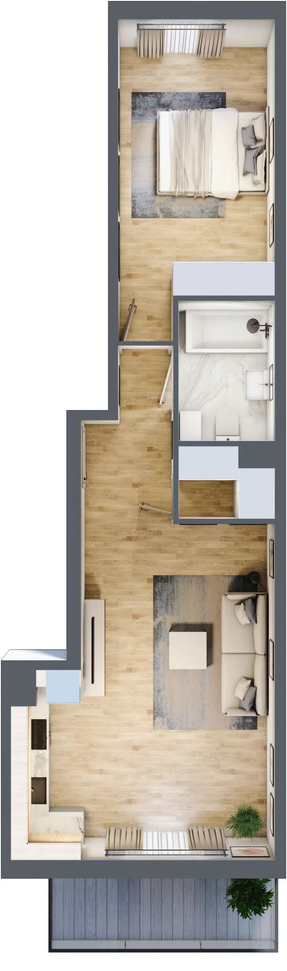2 pokoje, mieszkanie 50,17 m², piętro 1, oferta nr RM/1A/A/1/2, Rytm Mokotowa, Warszawa, Mokotów, Augustówka, ul. Antoniewska / Piramowicza
