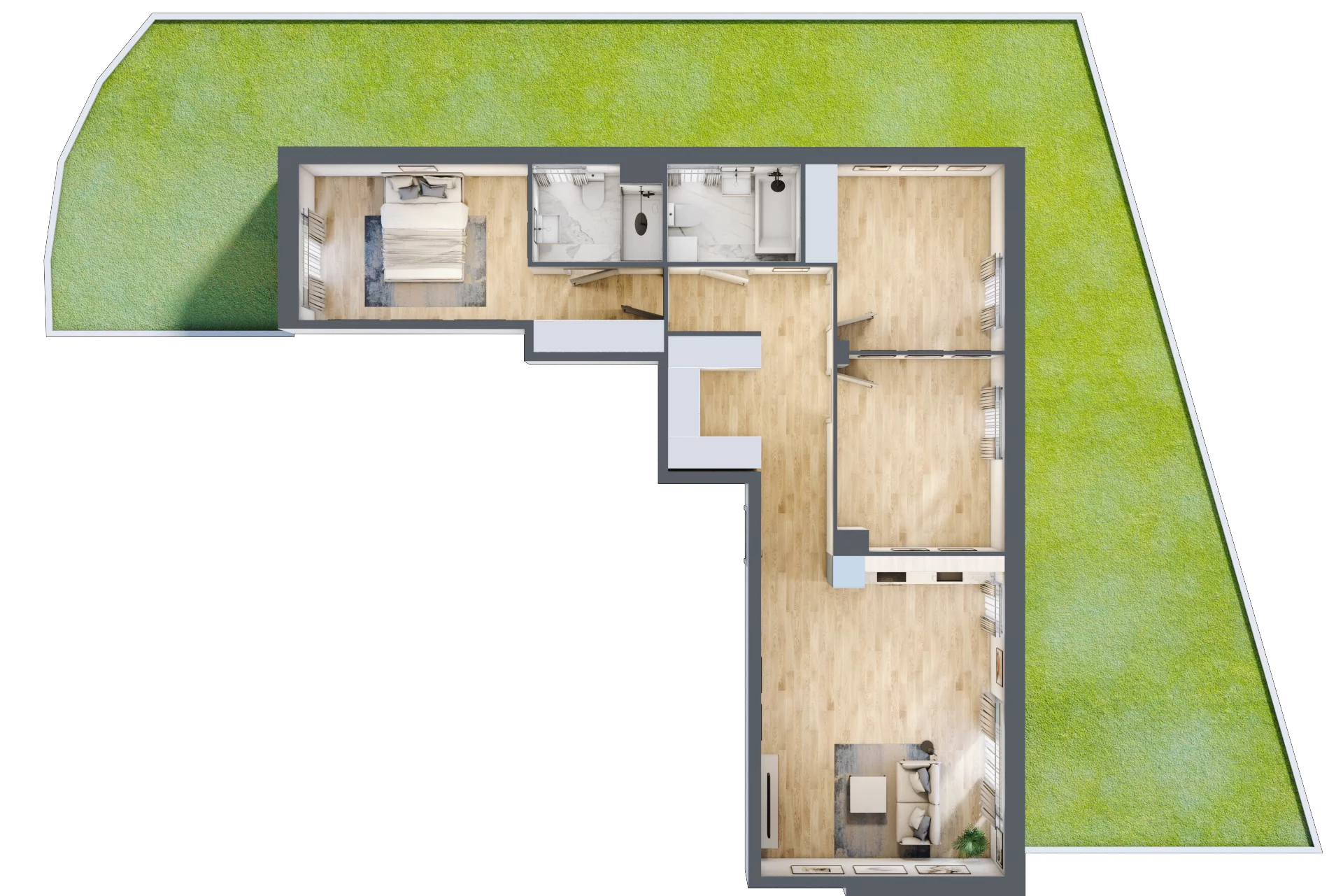4 pokoje, mieszkanie 87,86 m², parter, oferta nr RM/2A/F/0/8, Rytm Mokotowa, Warszawa, Mokotów, Augustówka, ul. Antoniewska / Piramowicza