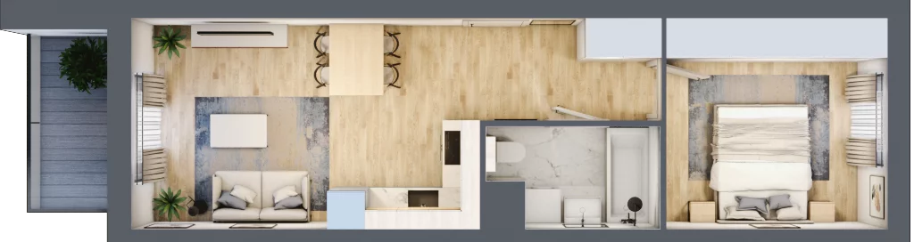 2 pokoje, mieszkanie 38,69 m², piętro 9, oferta nr PPO/W/A/9/11, Port Popowice, Wrocław, Pilczyce-Kozanów-Popowice Północne, Popowice, ul. Białowieska