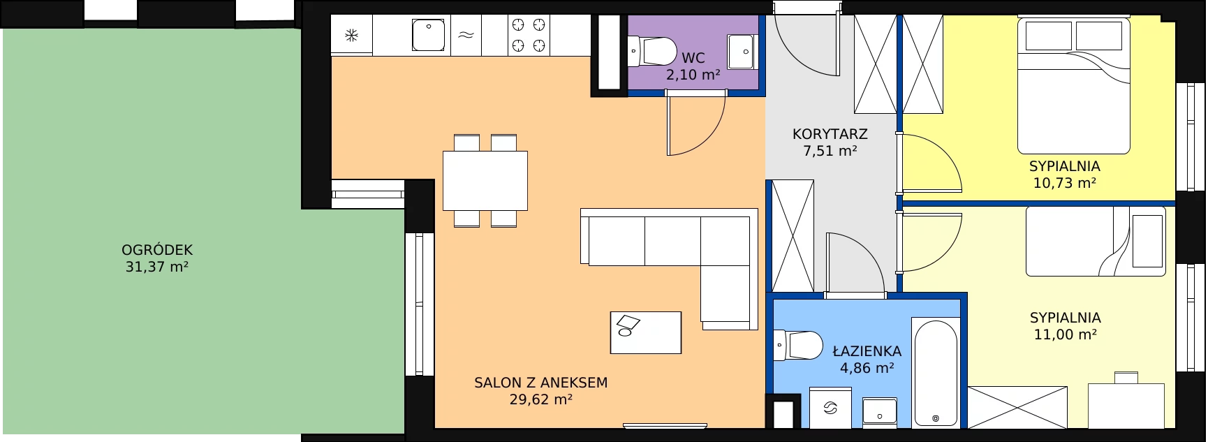 Zalety mieszkania 65.82 m², PT/A/0/4