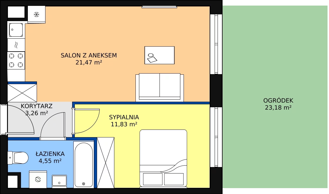 Zalety mieszkania 41.11 m², PT/C/0/3