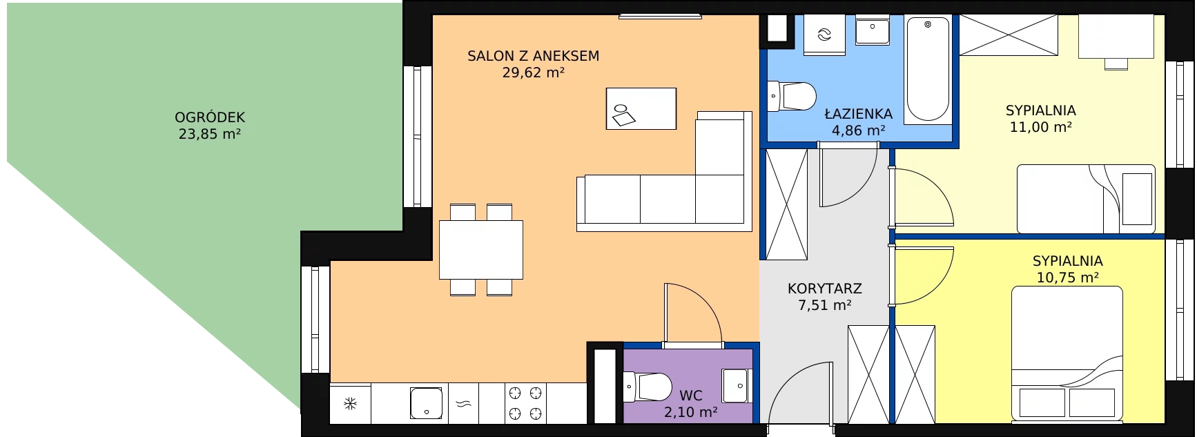 Zalety mieszkania 65.84 m², PT/C/0/9