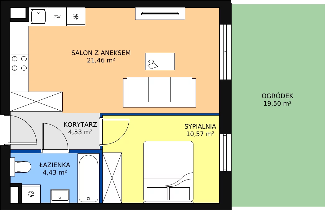 Zalety mieszkania 40.99 m², KR8/B/0/6