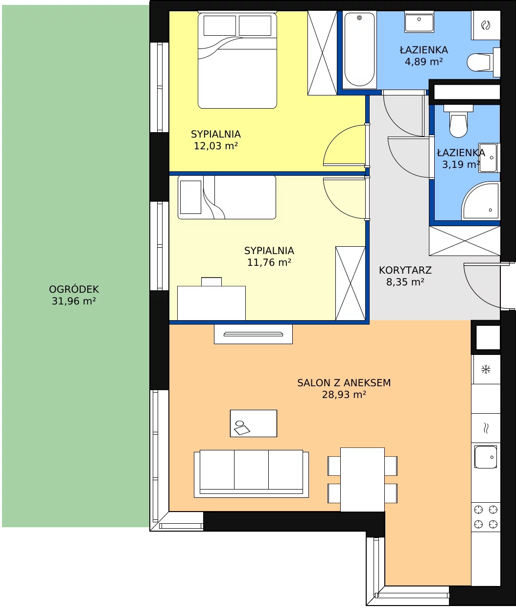 Zalety mieszkania 69.15 m², KR8/C/0/2