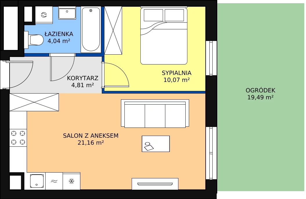 Zalety mieszkania 40.08 m², KR8/C/0/7
