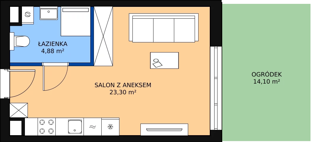 Zalety mieszkania 28.18 m², KR8/D/0/4