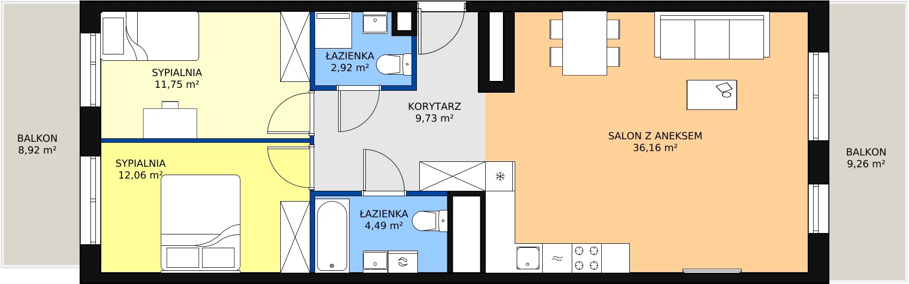 Zalety mieszkania 77.1 m², PPO/M/B/1/5