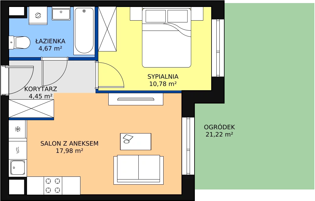 Zalety mieszkania 37.88 m², MLAAB/B/0/3