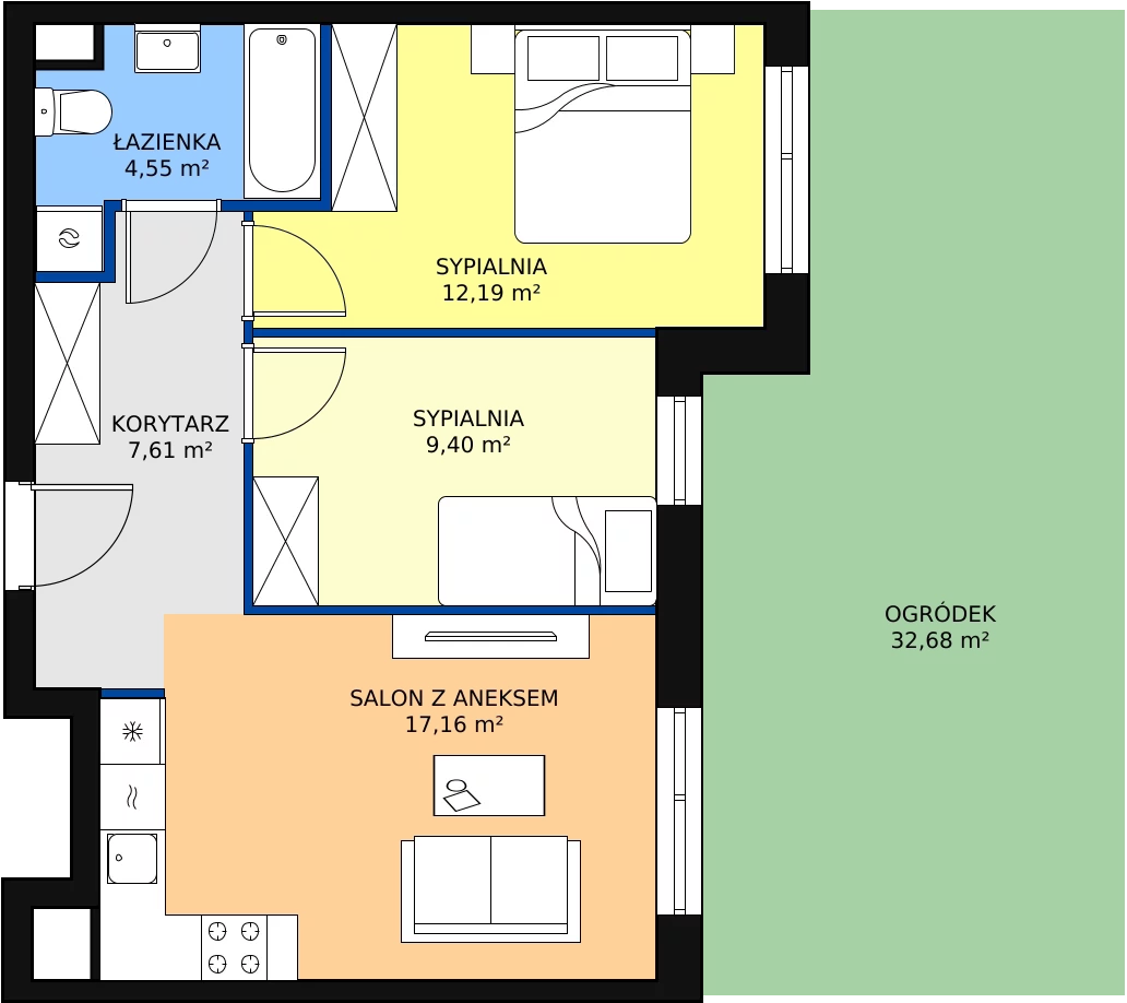 Zalety mieszkania 50.91 m², MLAAB/C/0/4