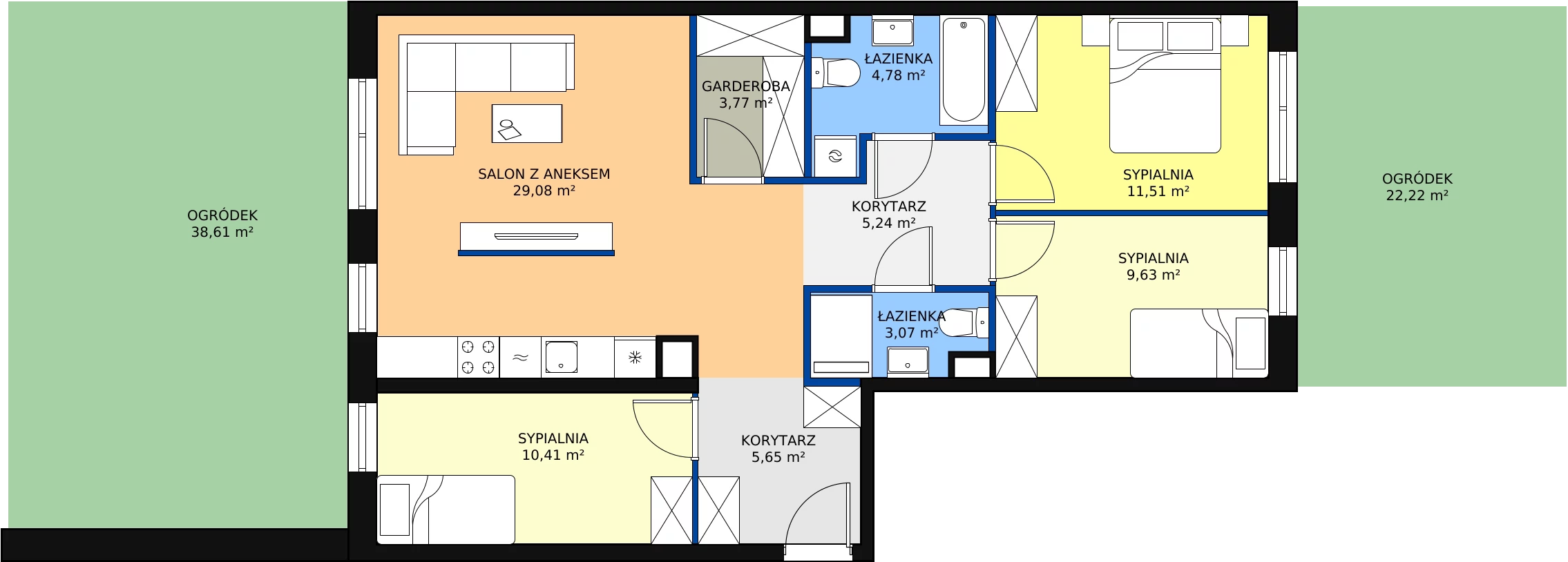 Zalety mieszkania 83.14 m², MLAAB/D/0/1