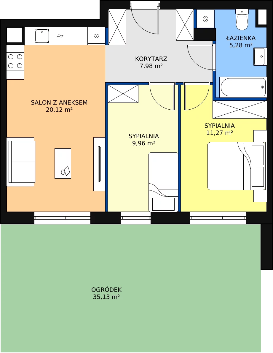 Zalety mieszkania 54.62 m², MLAAB/D/0/2