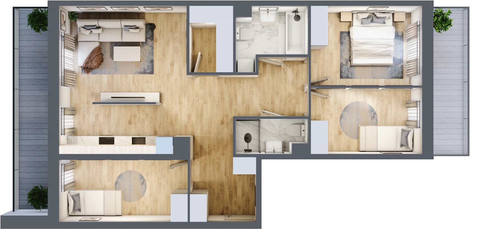 4 pokoje, mieszkanie 83,14 m², piętro 1, oferta nr MLAAB/D/1/1, Metro Life Apartamenty, Warszawa, Bemowo, Chrzanów, ul. Rayskiego