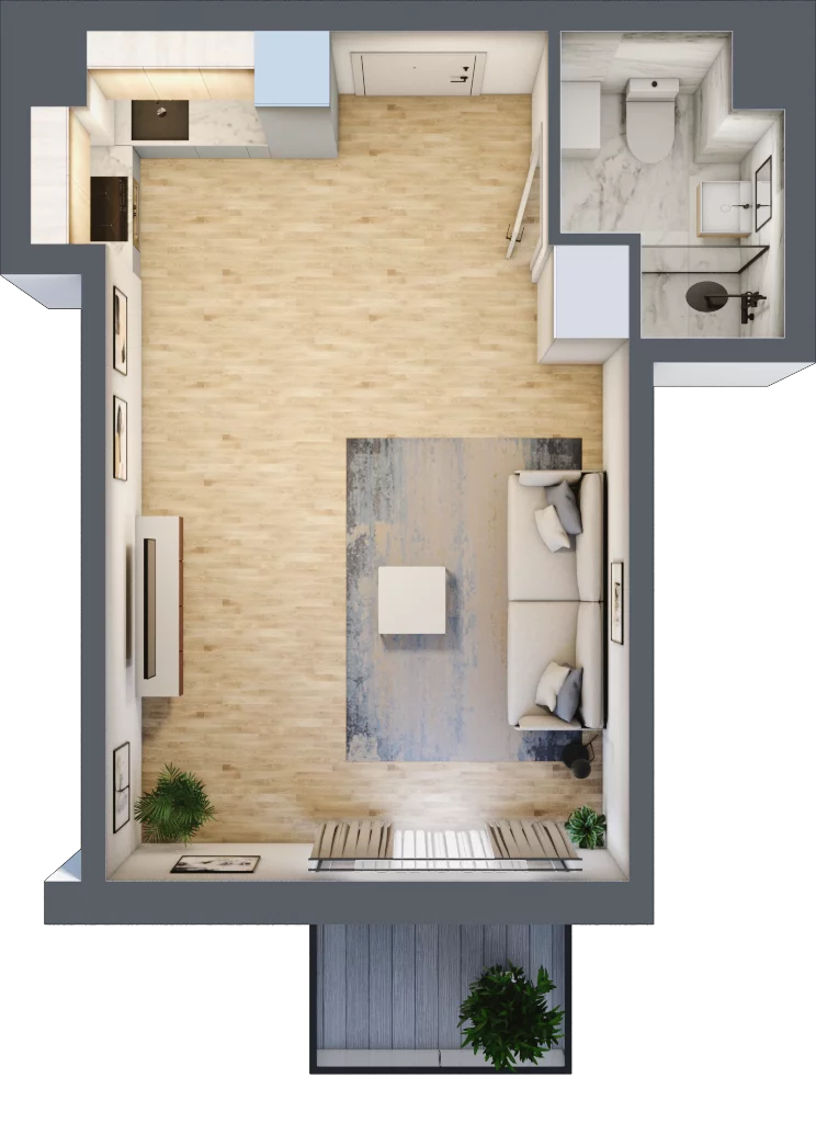 1 pokój, mieszkanie 32,58 m², piętro 4, oferta nr RM/1B/L/4/7, Rytm Mokotowa 1B, Warszawa, Mokotów, Augustówka, ul. Antoniewska / Piramowicza