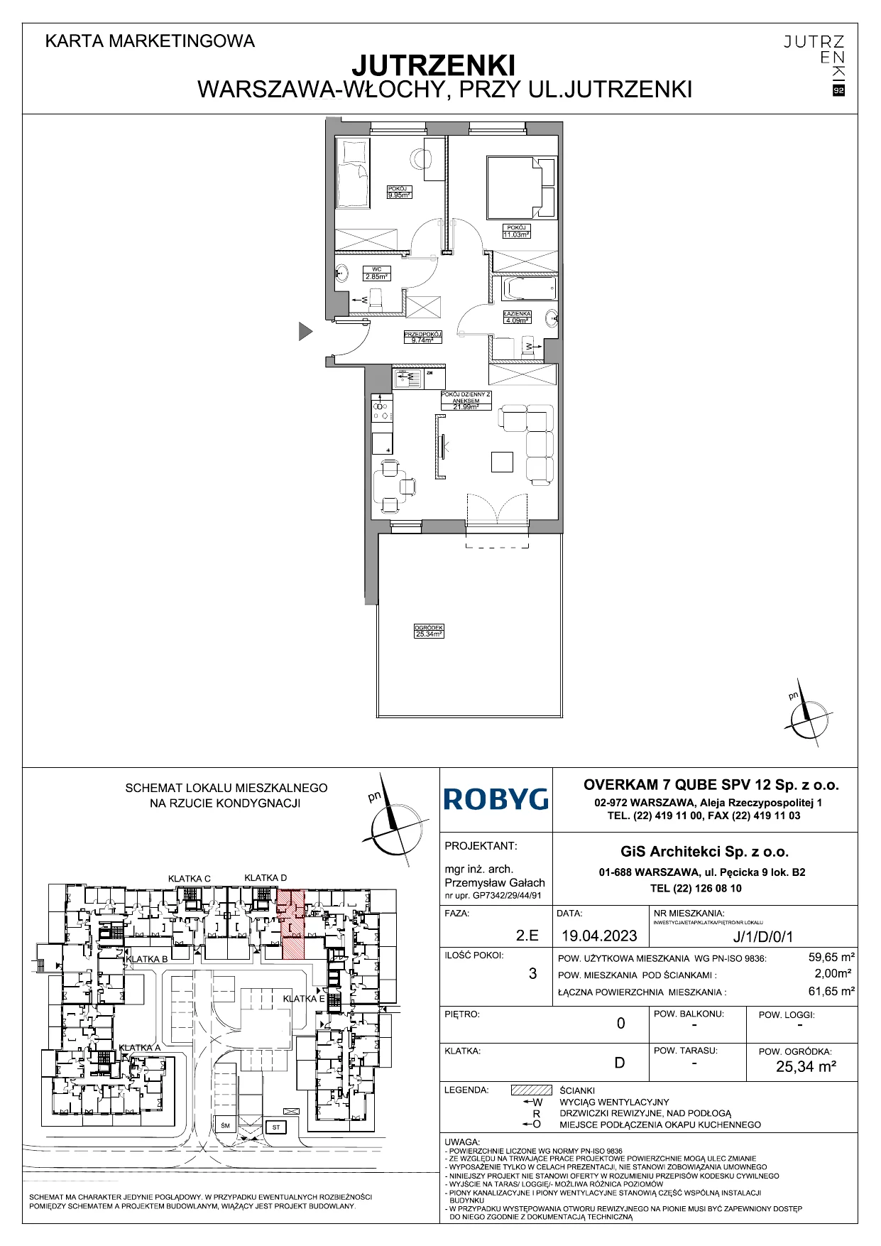 Mieszkanie 59,65 m², parter, oferta nr J/1/D/0/1, Jutrzenki 92, Warszawa, Włochy, Salomea, ul. Jutrzenki 92