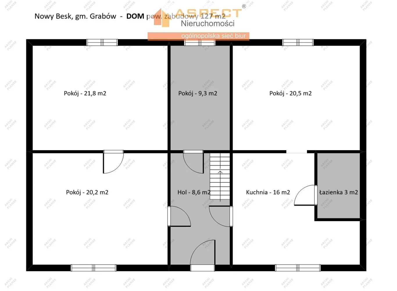 Dom 127,00 m², oferta nr , ASK-DS-49372, Grabów