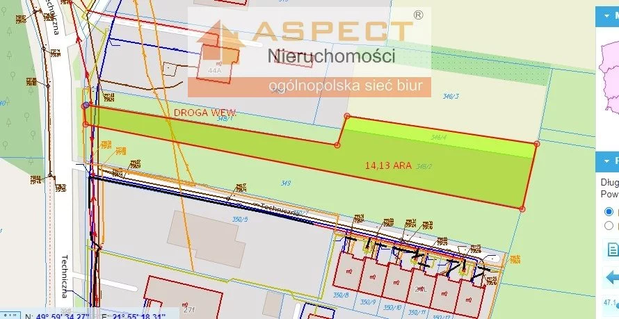 Działka 1 419,00 m², Boguchwała, Sprzedaż