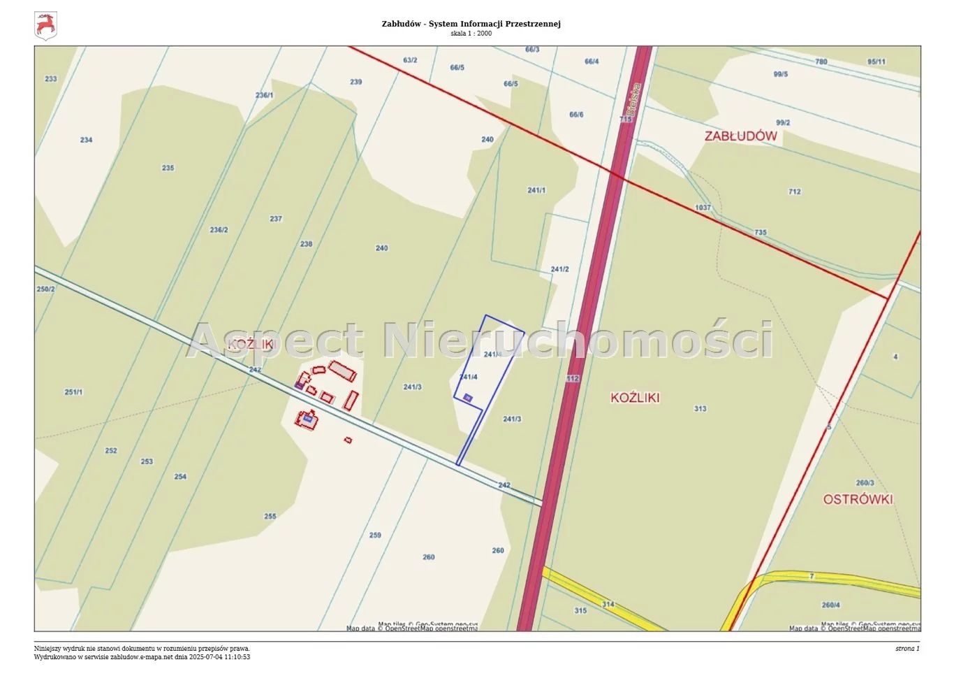 Działka 2 811,00 m², oferta nr , ASM-GS-50869, Zabłudów