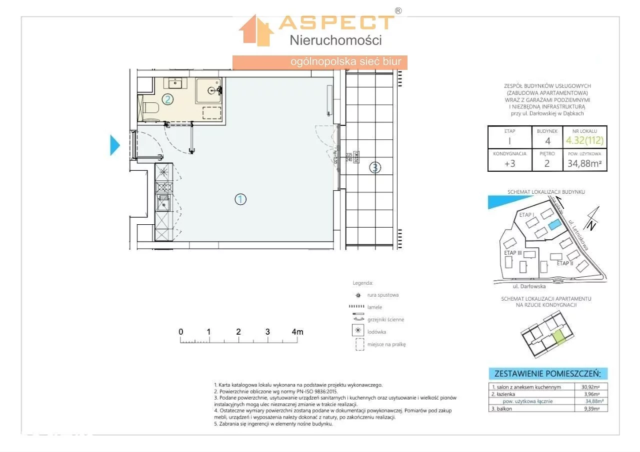 1 pokój, mieszkanie 34,80 m², piętro 1, oferta nr , ASB-MS-49214-15, Darłowo