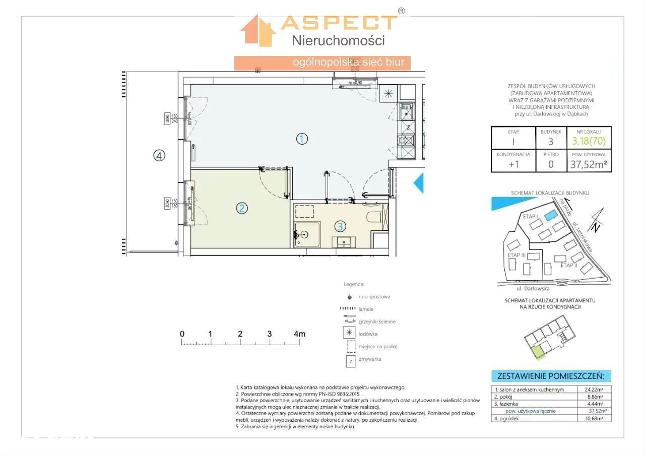 2 pokoje, mieszkanie 37,77 m², parter, oferta nr , ASB-MS-49208-15, Darłowo