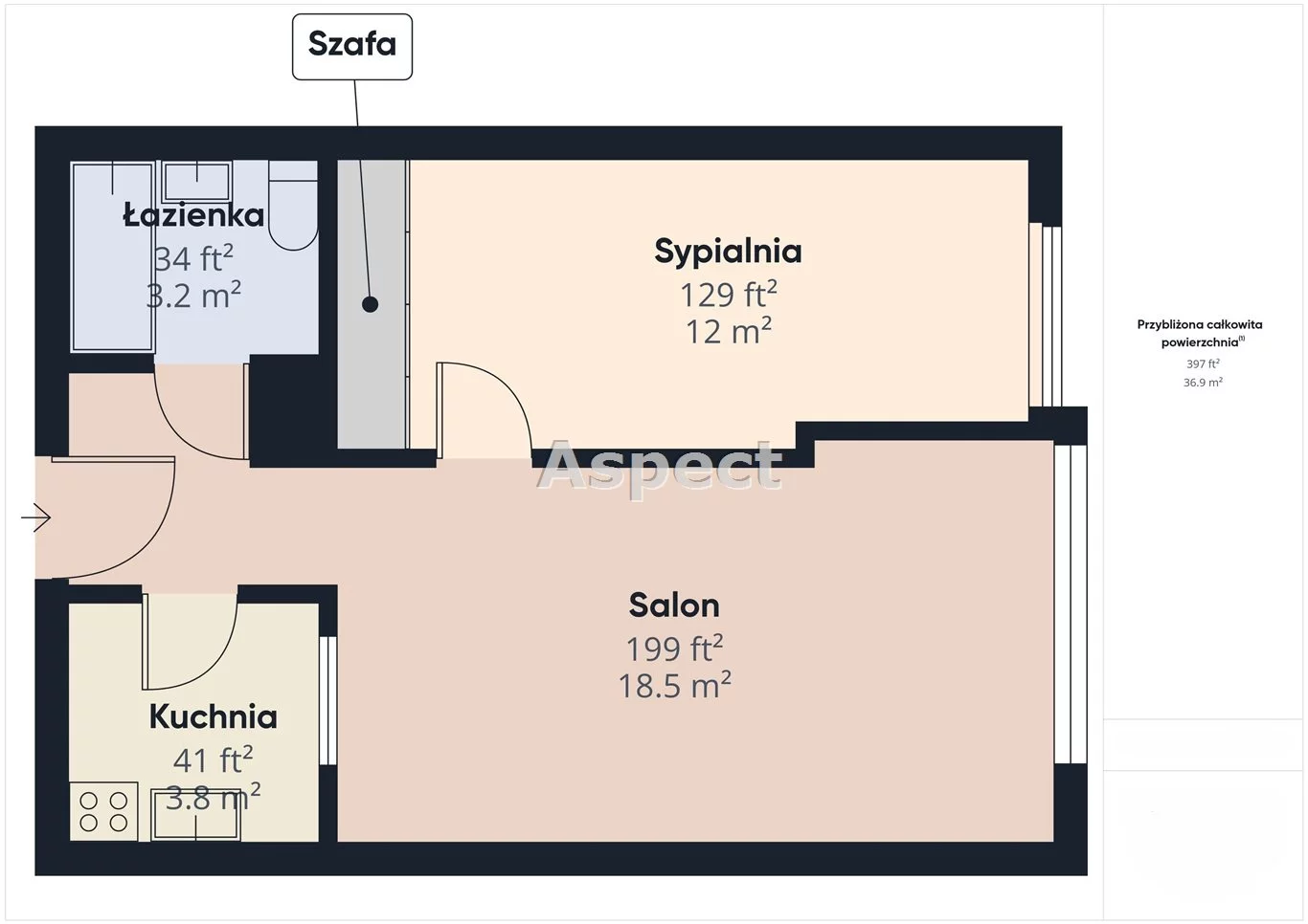 2 pokoje, mieszkanie 37,50 m², piętro 6, oferta nr , ASB-MS-51204, Warszawa, Wola, Wola