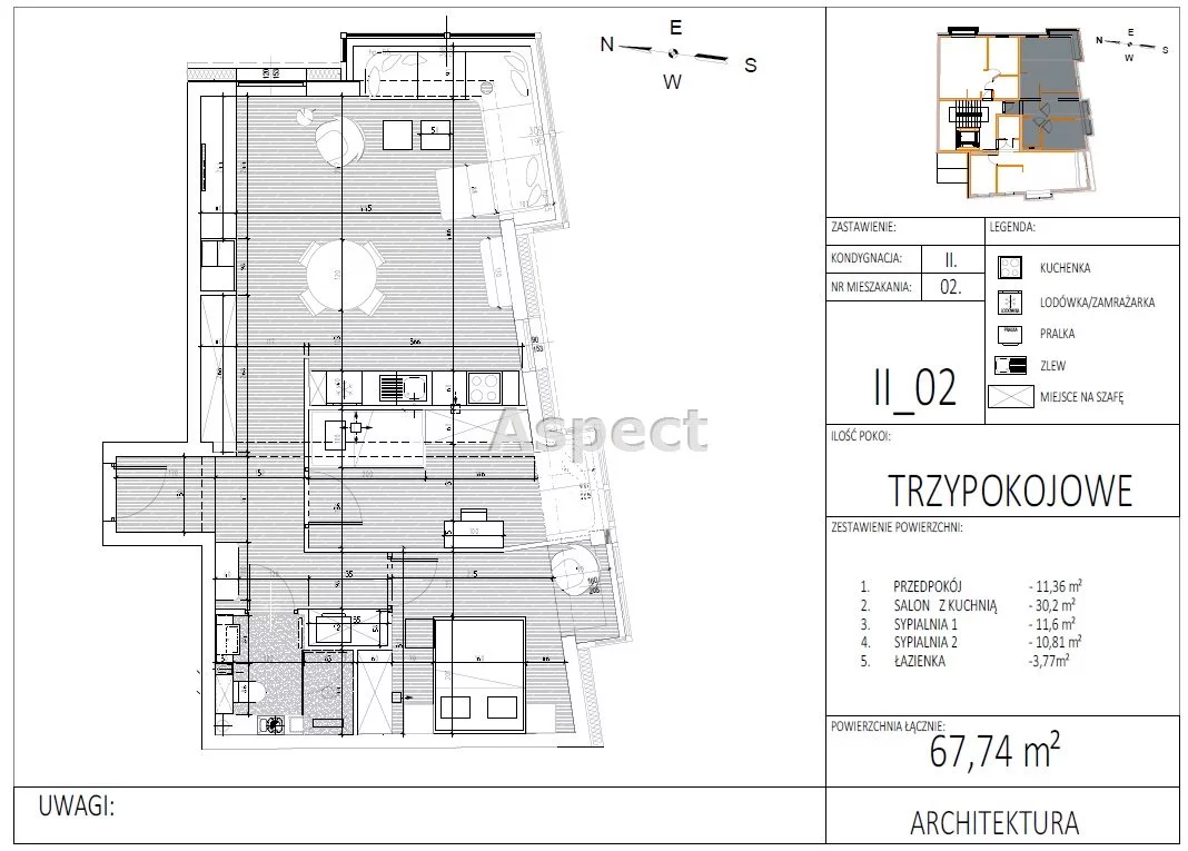 3 pokoje, mieszkanie 67,74 m², piętro 1, oferta nr , APK-MS-50778, Bielsko-Biała
